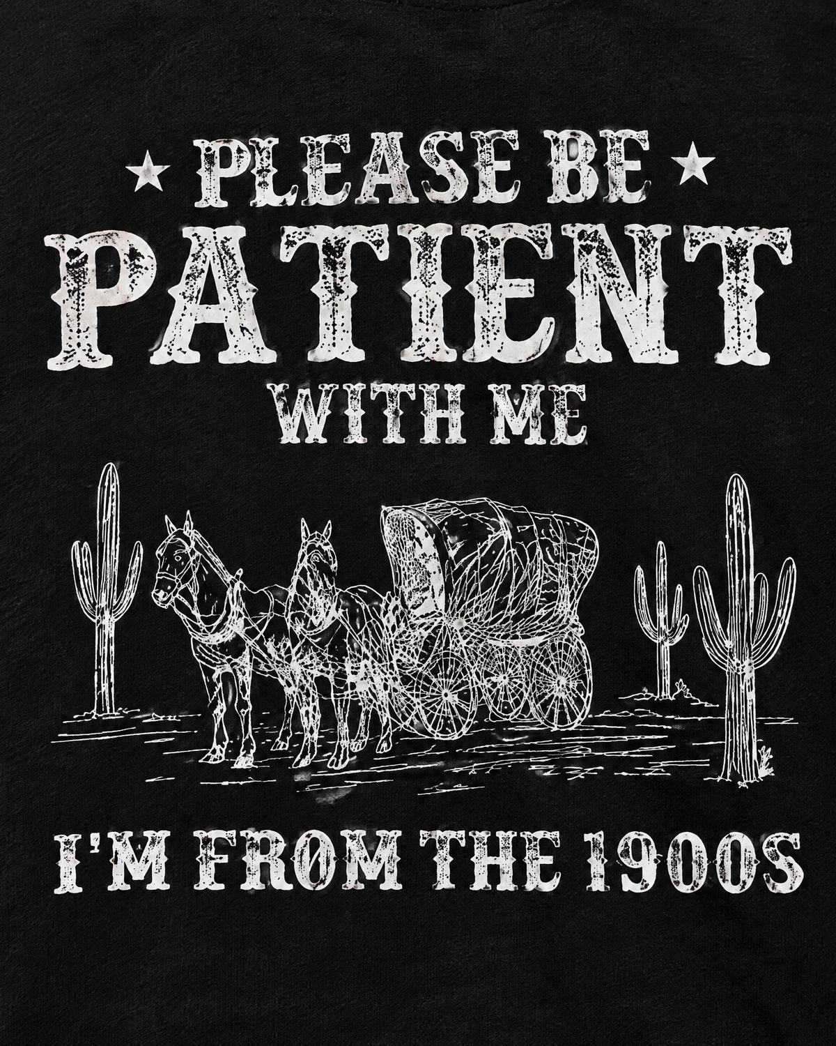 I'm From The 1900s tee - print close-up