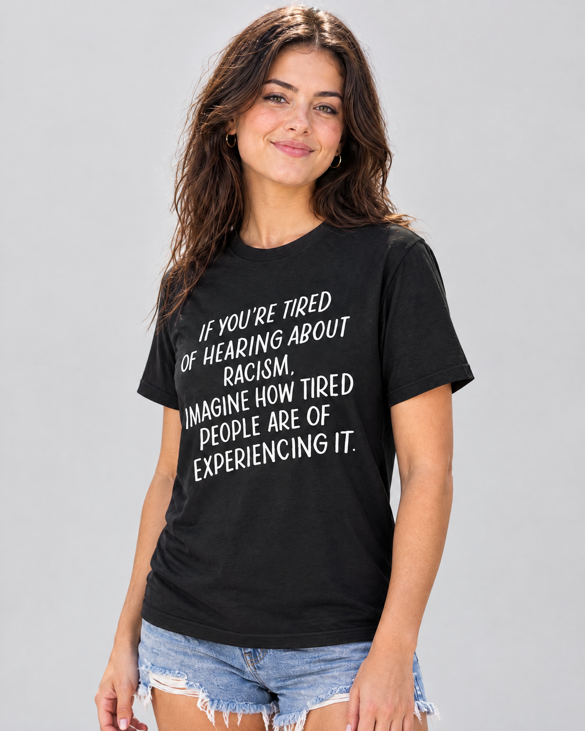 Anti Racism tee - side view