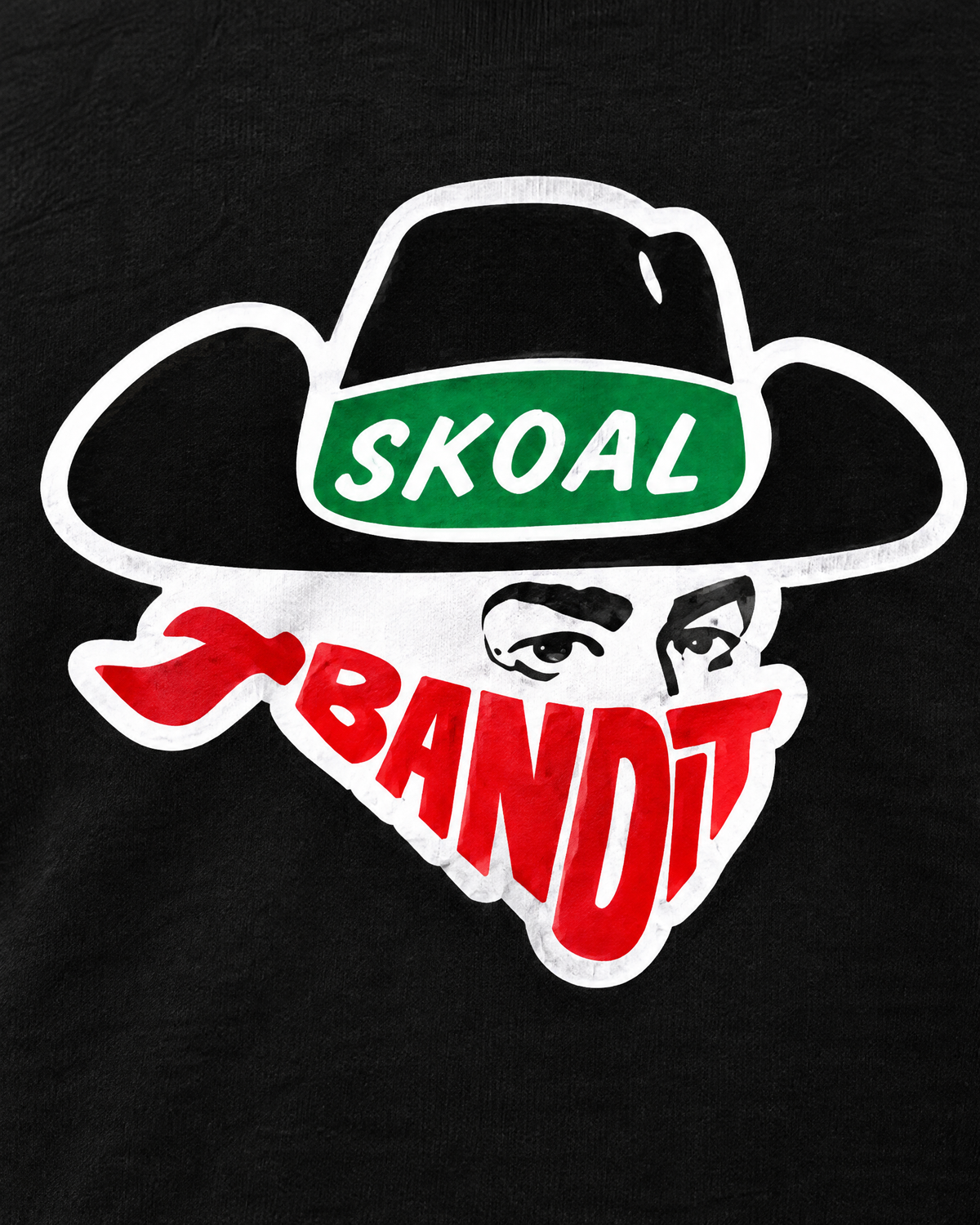 Bandit tee - print close-up
