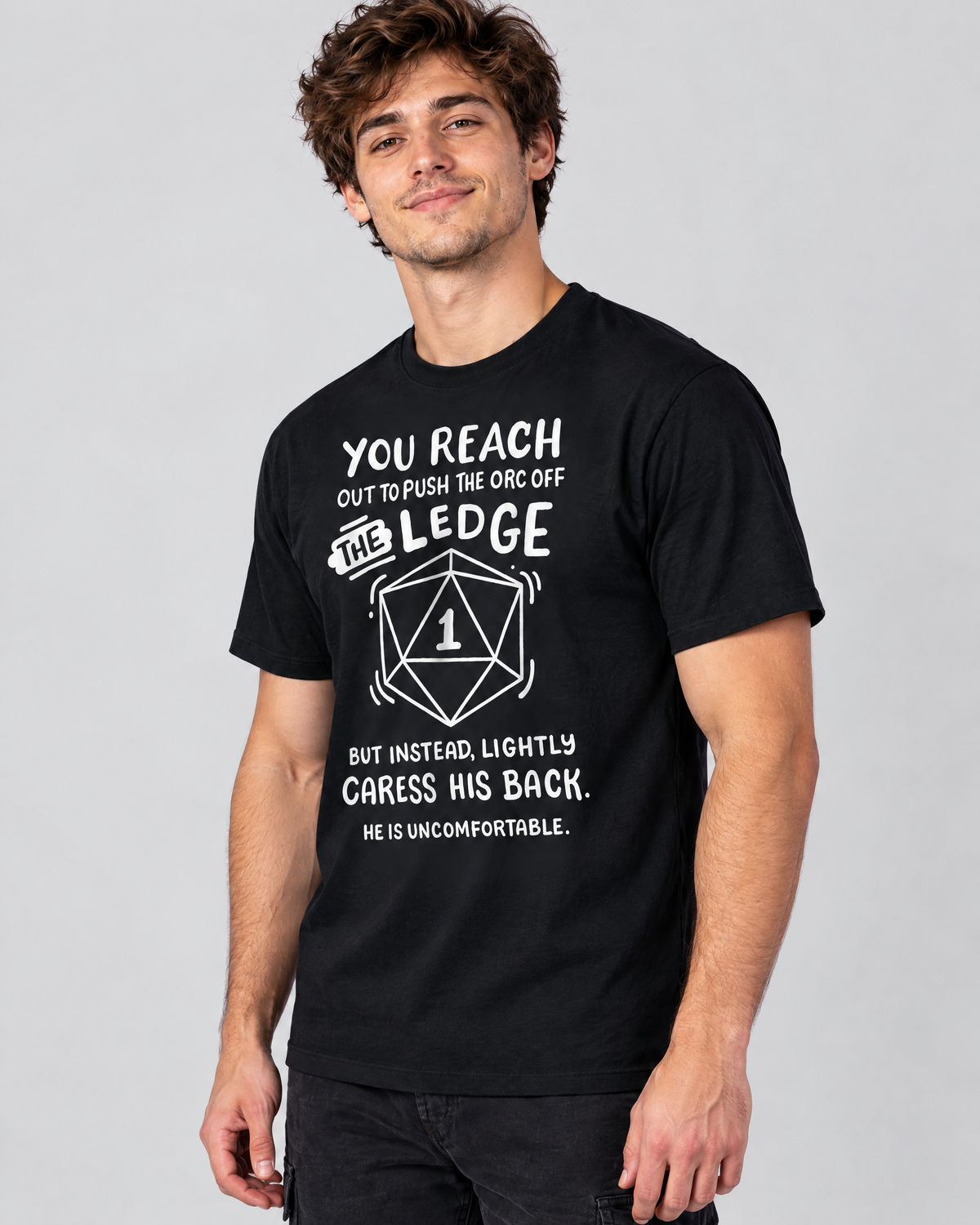 RPG Gamer Orc tee - side view
